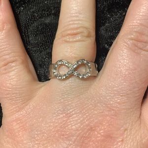 Silver infinity ring